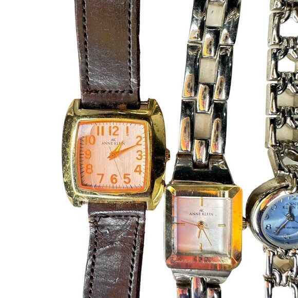 Lot of 6 Anne Klein (II) Watches Leather Bands Analog Quartz Good to EUC - Picture 8 of 11